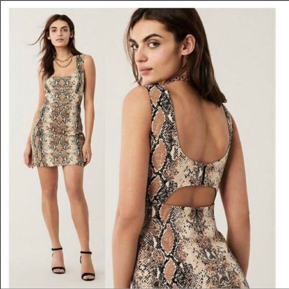 Diane von Furstenberg Tessa Dress in Python Kola Size 6 - Picture 1 of 4